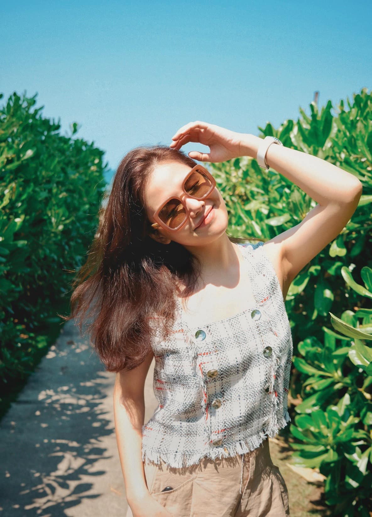 Diễn viên Phương Anh Lee khoe vẻ tươi tắn ở Đà Lạt. Ảnh: FB Phương Anh Lê