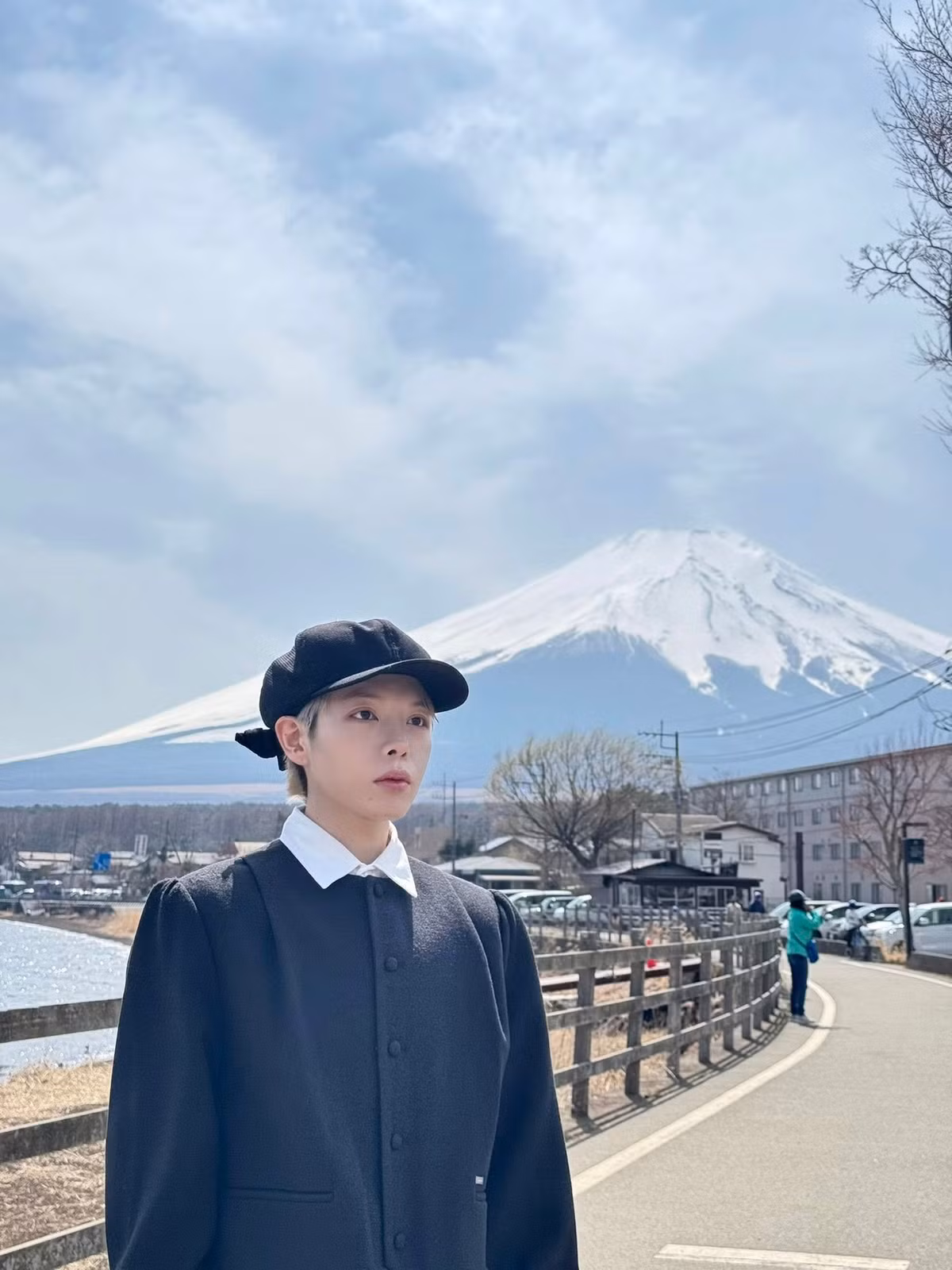 Ca sĩ Đức Phúc vui vẻ chia sẻ khoảnh khắc đi du lịch ở Nhật Bản. Ảnh: FB Đức Phúc