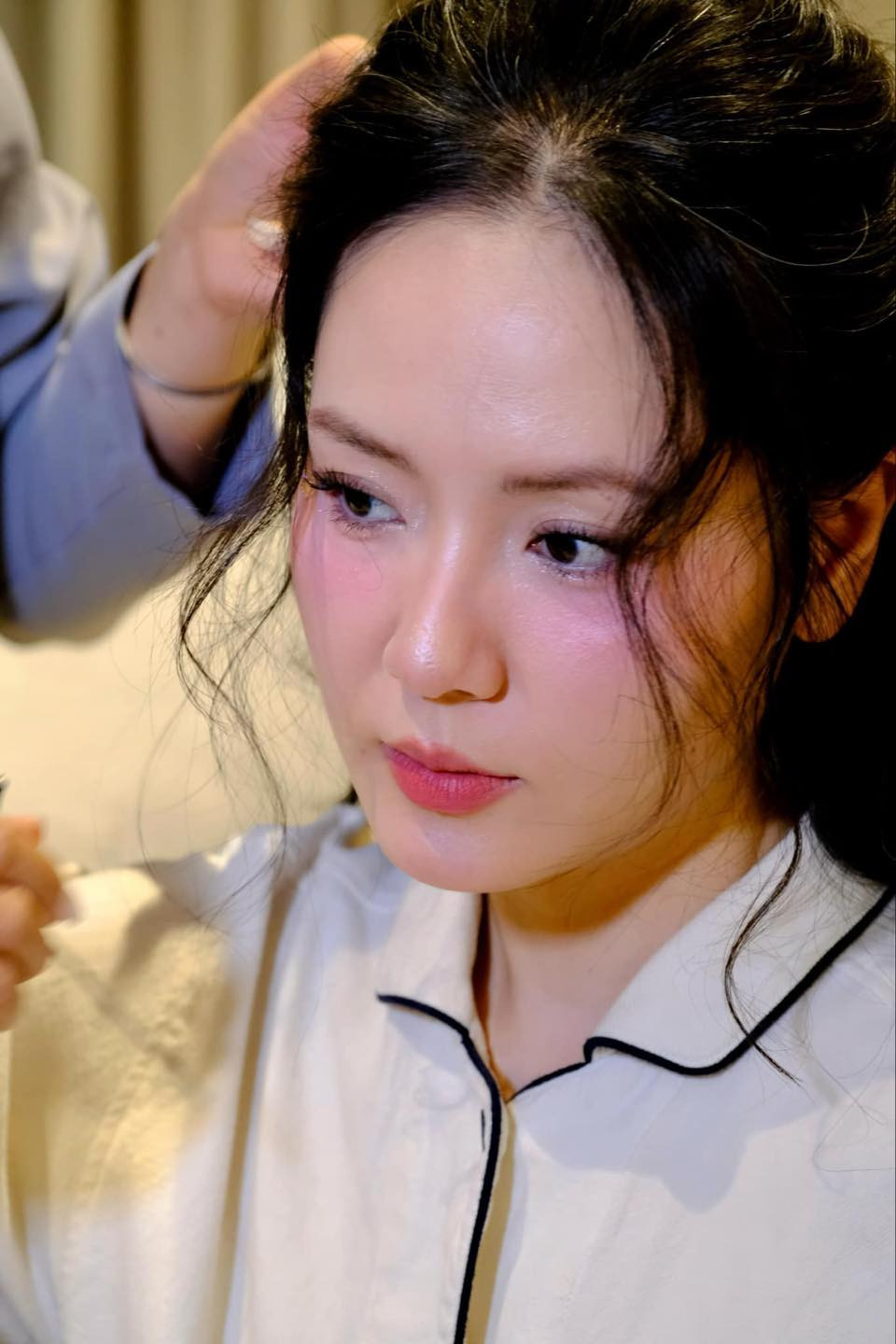 Ca sĩ Phương Linh chia sẻ khoảnh khắc xinh đẹp ở hậu trường. Ảnh: FB Tran Phuong Linh
