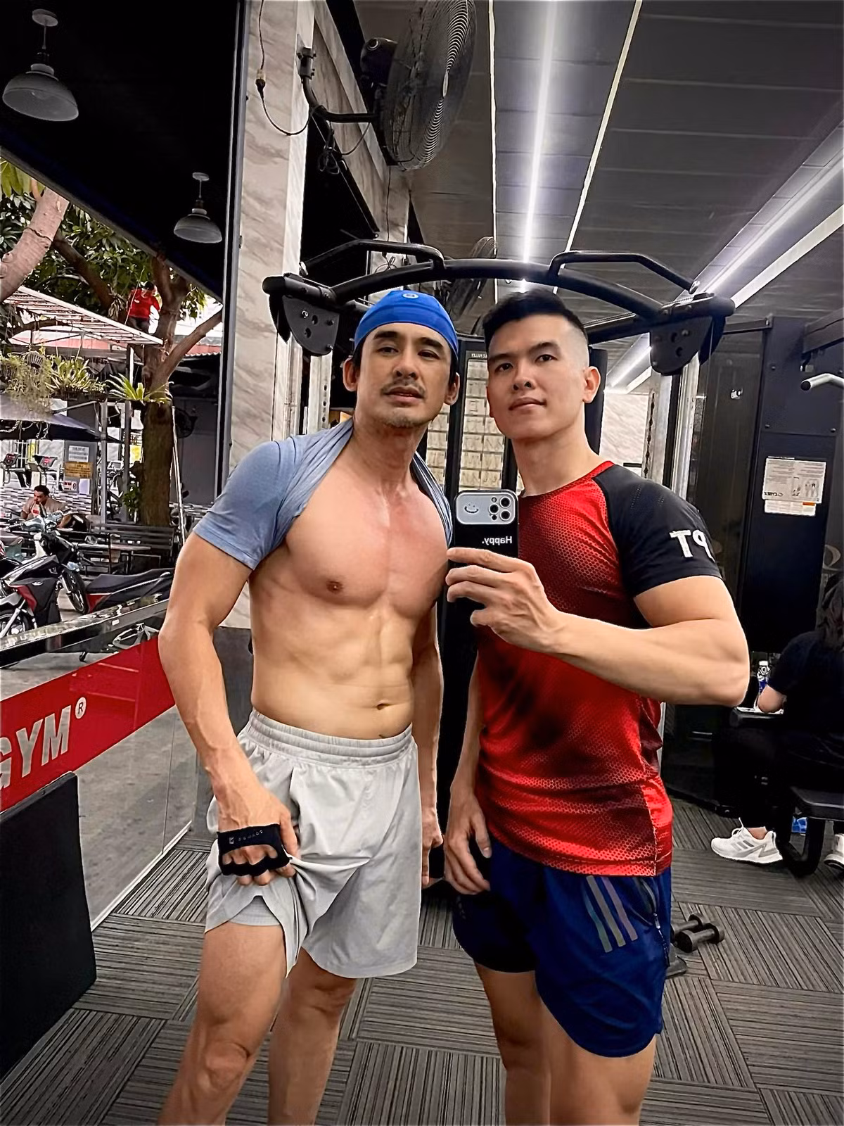 Diễn viên Lương Thế Thành chăm chỉ tập luyện ở phòng gym, chuẩn bị cho vai diễn mới. Ảnh: FB Lương Thế Thành
