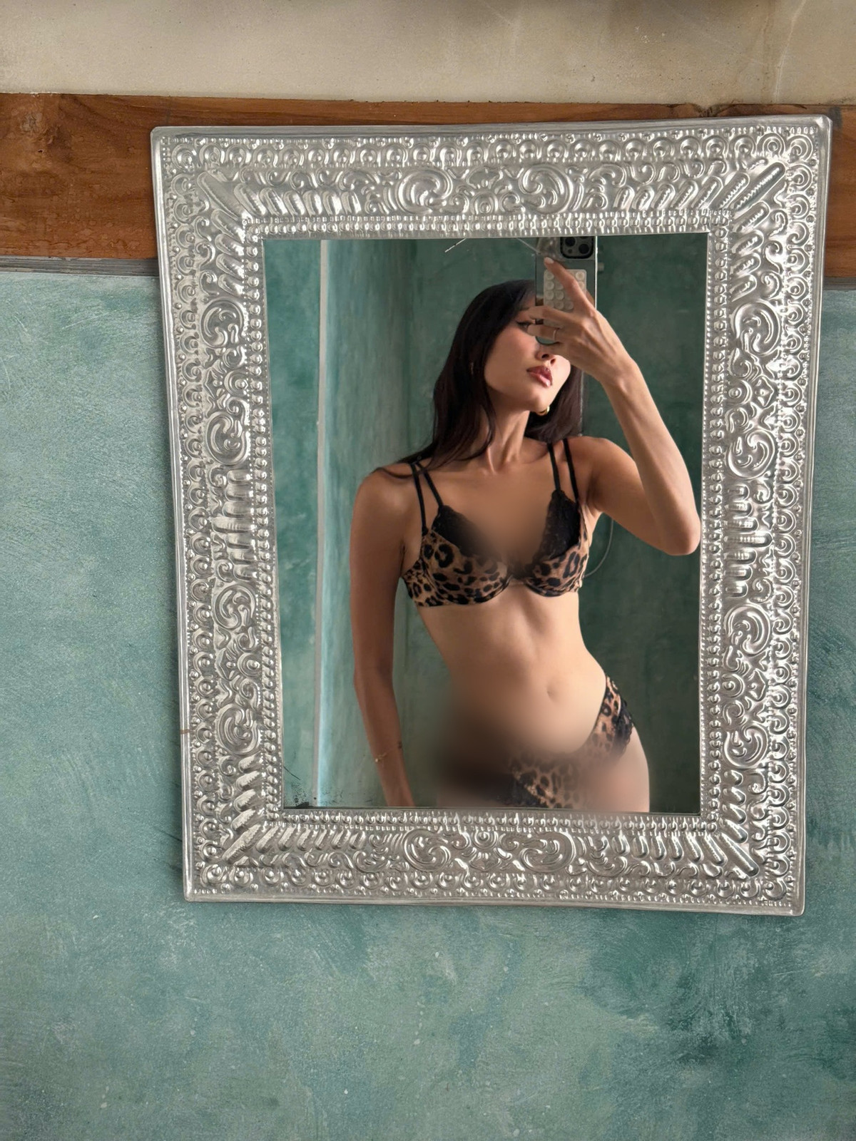 Thảo Nhi Lê diện bikini táo bạo tạo dáng trước gương. Ảnh: FB Thảo Nhi Lê