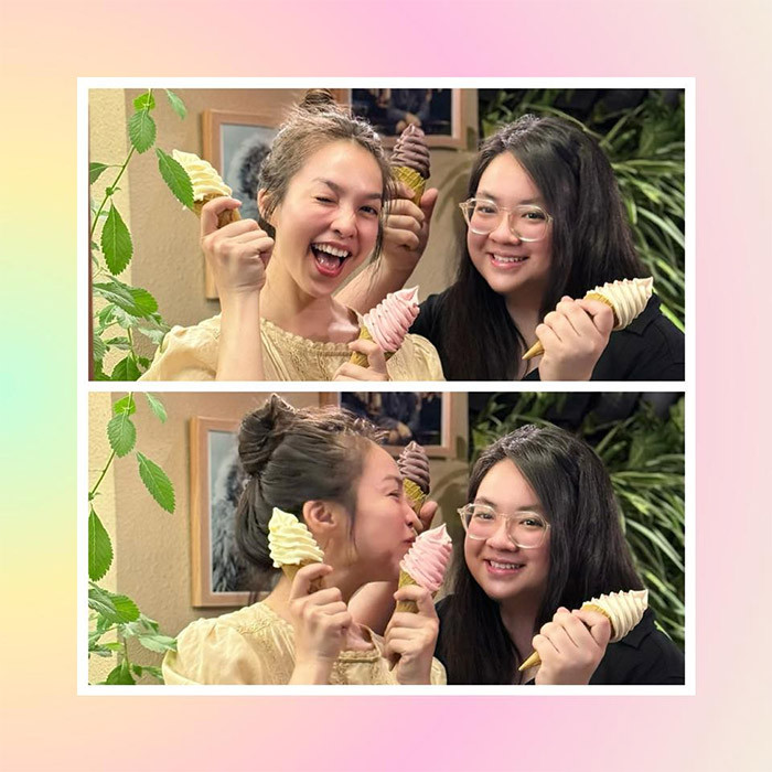 Hiền Thục luôn được khen trẻ hơn so với tuổi 43 của mình. Bức ảnh mới đây nữ ca sĩ khoe trên trang cá nhân khi chụp cùng con gái trông cô và con như hai chị em. (Ảnh: FB Hiền Thục)