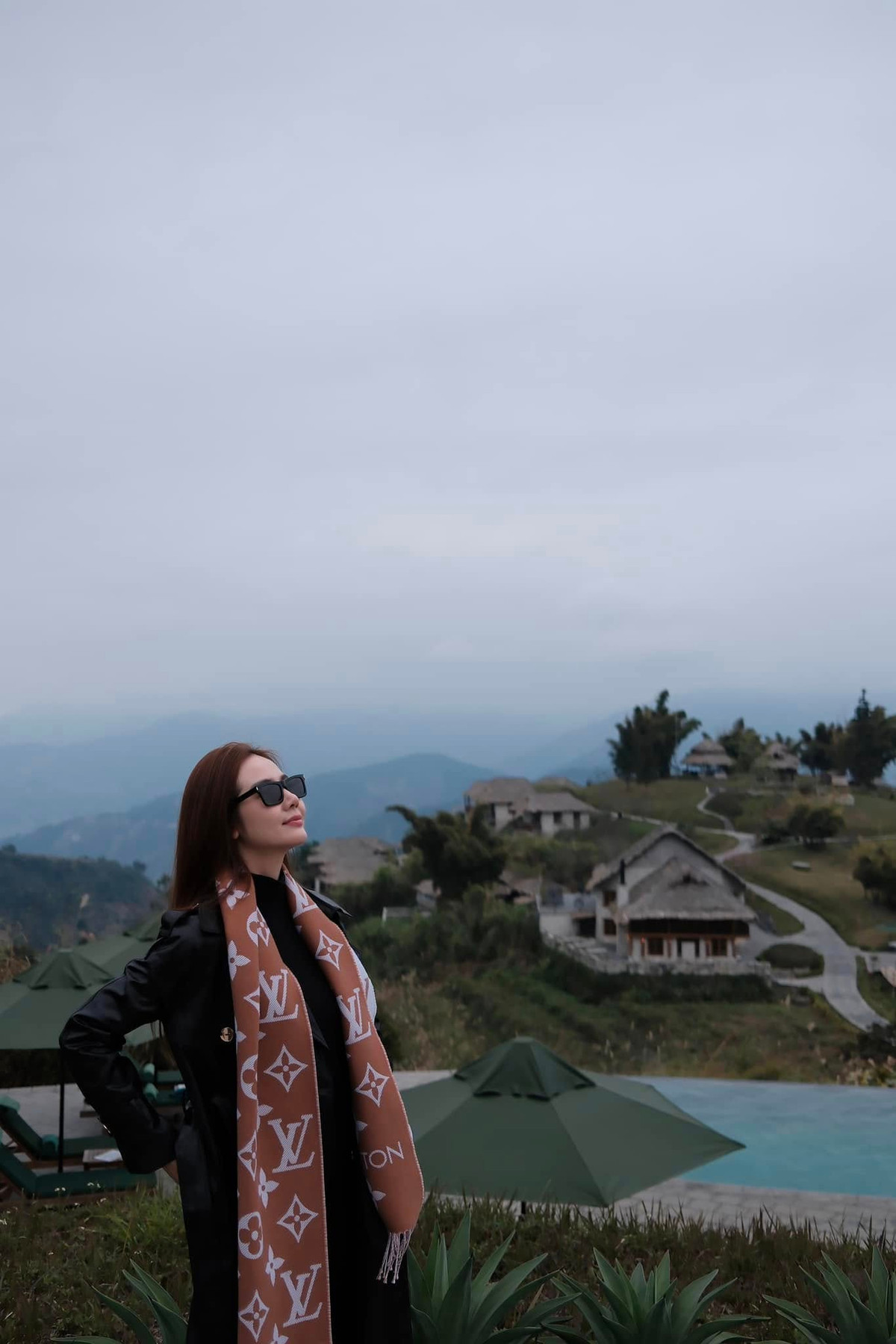 Phan Minh Huyền du xuân ở Sapa. Ảnh: FB Phan Minh Huyền