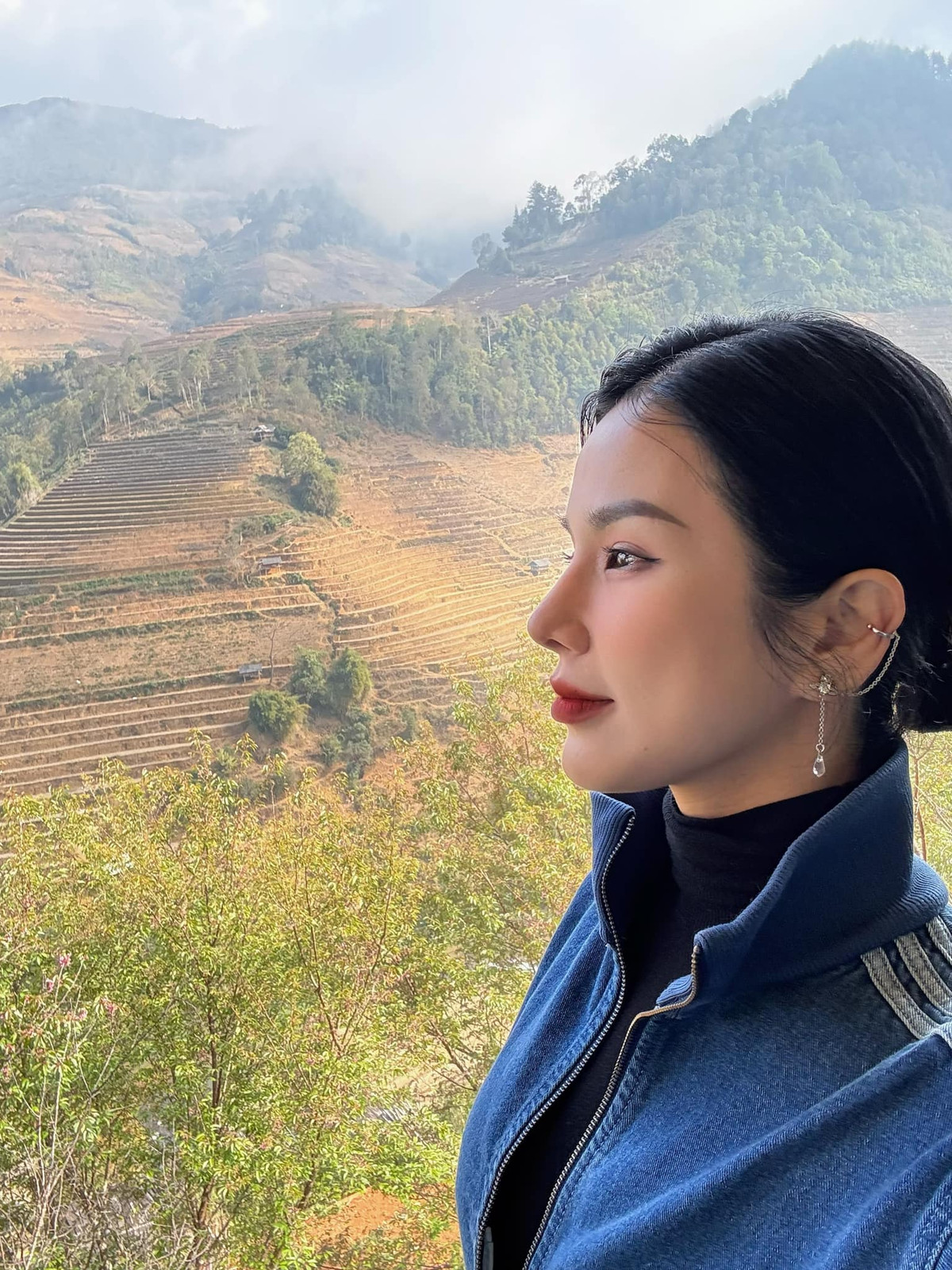 Diệp Lâm Anh tiếp tục "xả" ảnh trong chuyến du lịch Mù Cang Chải. Ảnh: FB Diệp Lâm Anh