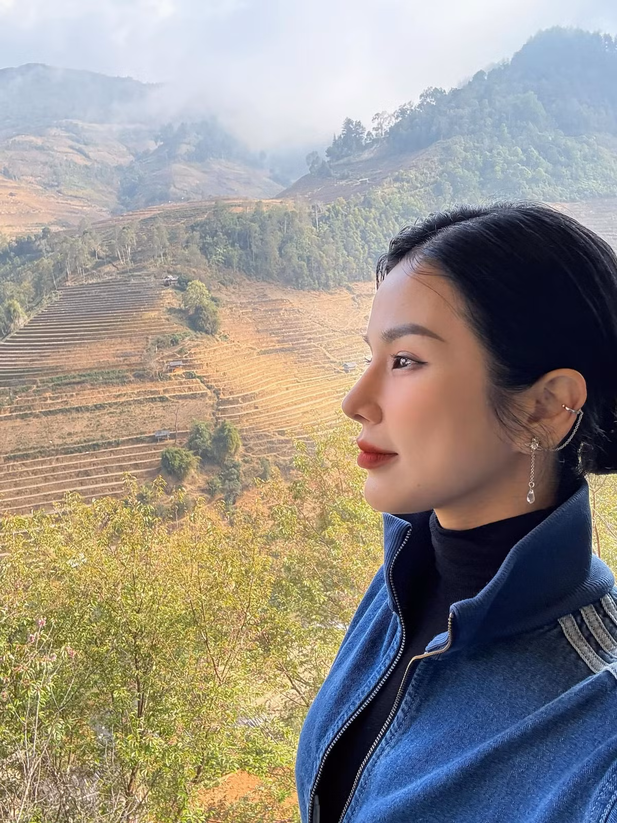 Diệp Lâm Anh tiếp tục "xả" ảnh trong chuyến du lịch Mù Cang Chải. Ảnh: FB Diệp Lâm Anh