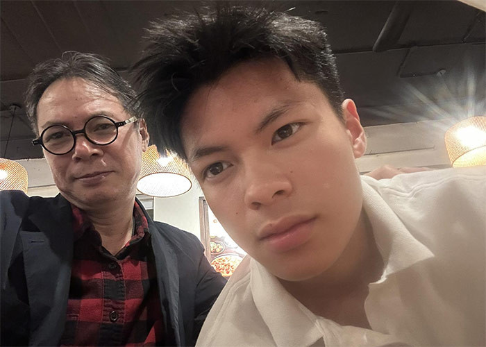 Trần Tú (tên ở nhà là Bờm), con trai thứ hai của đạo diễn Trần Lực với người vợ thứ 3, đã lớn bổng lên trông thấy khi bước vào tuổi 17. (Ảnh: FB Trần Lực)