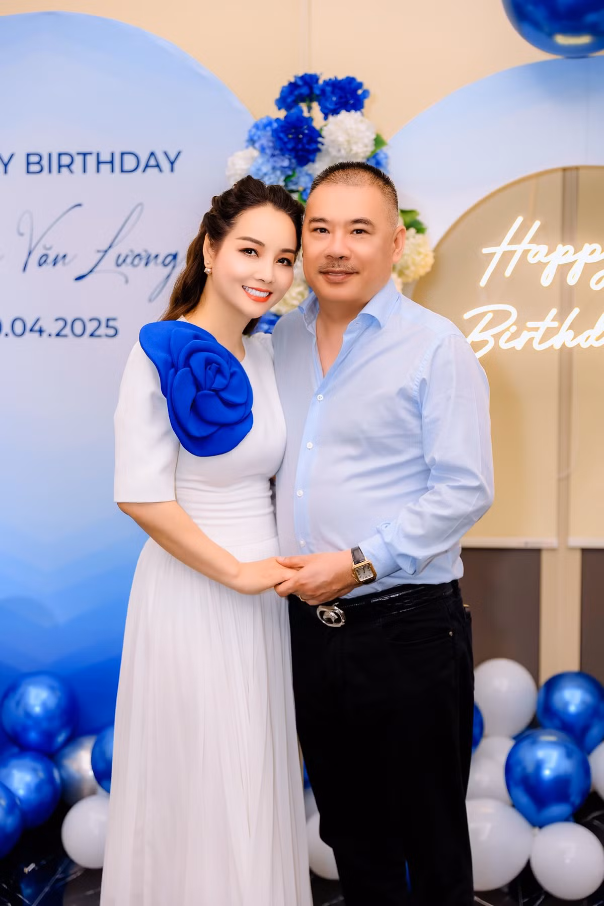 Diễn viên Mai Thu Huyền tổ chức sinh nhật hoành tráng cho chồng đại gia. Ảnh: FB Mai Thu Huyen