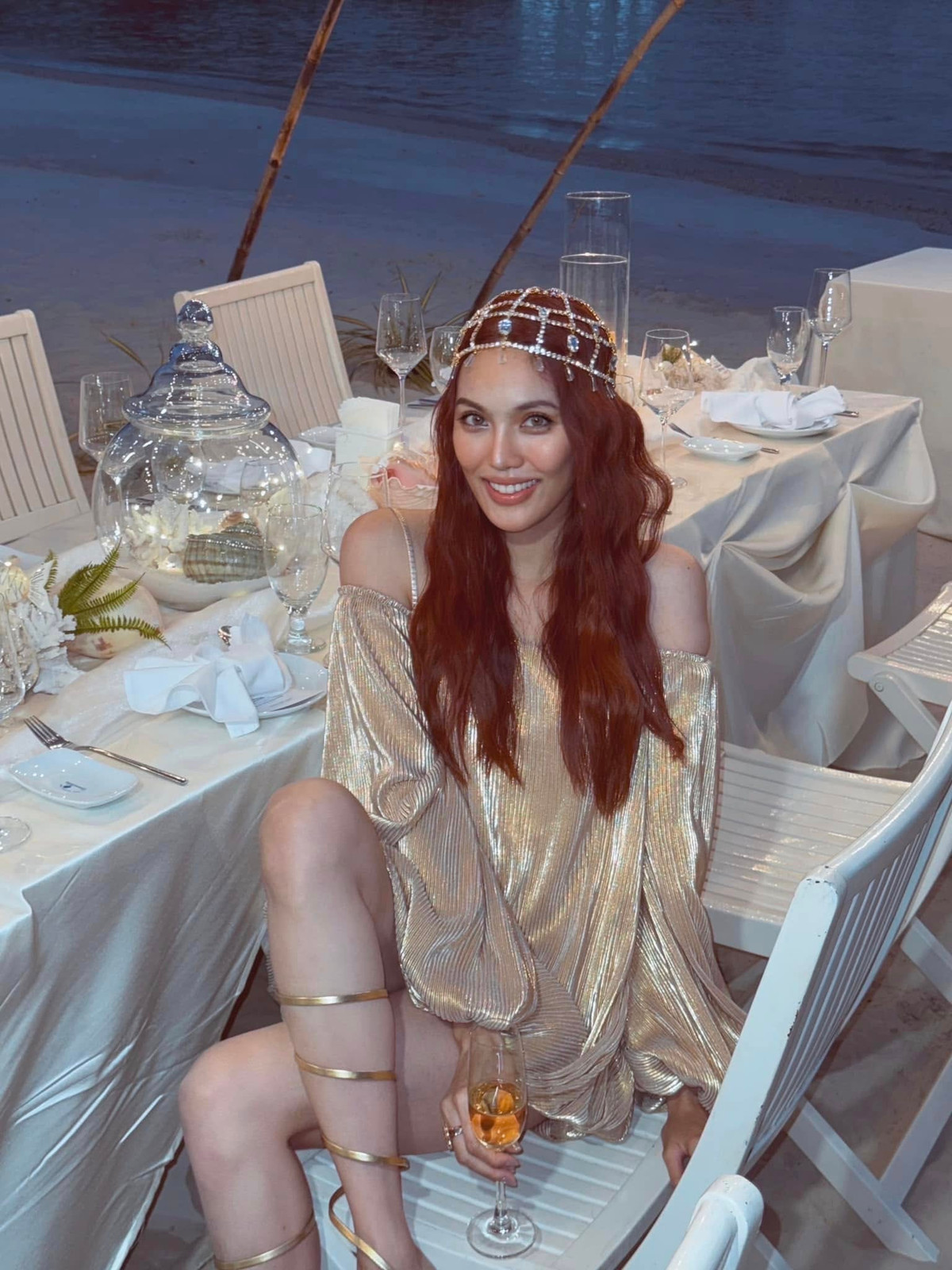 Siêu mẫu Lan Khuê còn gây chú ý khi kết hôn với doanh nhân Tuấn John, một trong những người thuộc gia tộc giàu có bậc nhất Việt Nam. Ảnh: FB Tran Ngoc Lan Khue