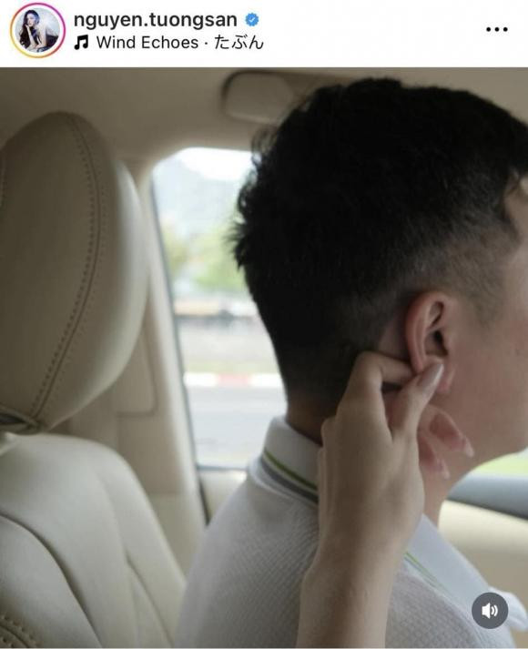 Chồng Tường San là một doanh nhân giàu có nhưng vô cùng kín tiếng, suốt nhiều năm qua cô không lộ diện rõ dung mạo của ông xã. Ảnh: chụp màn hình