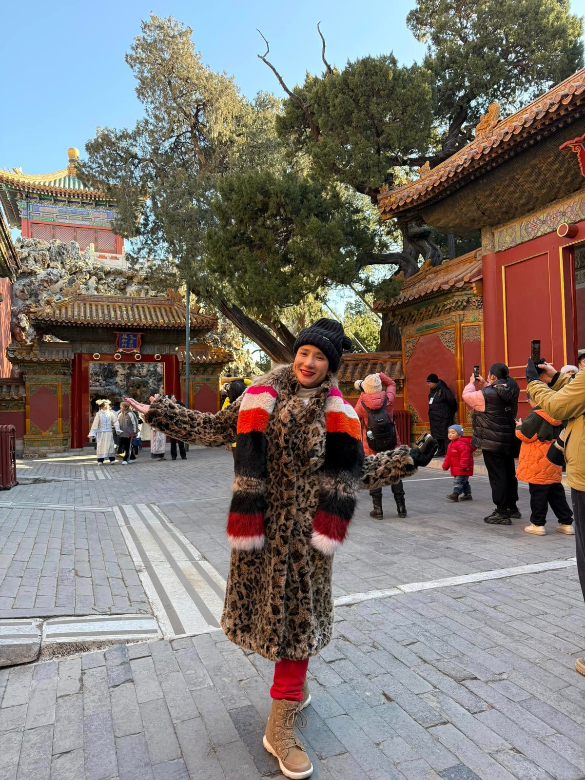 MC Cát Tường check in Trung Quốc. Ảnh: FB Nguyễn Trí Cát Tường