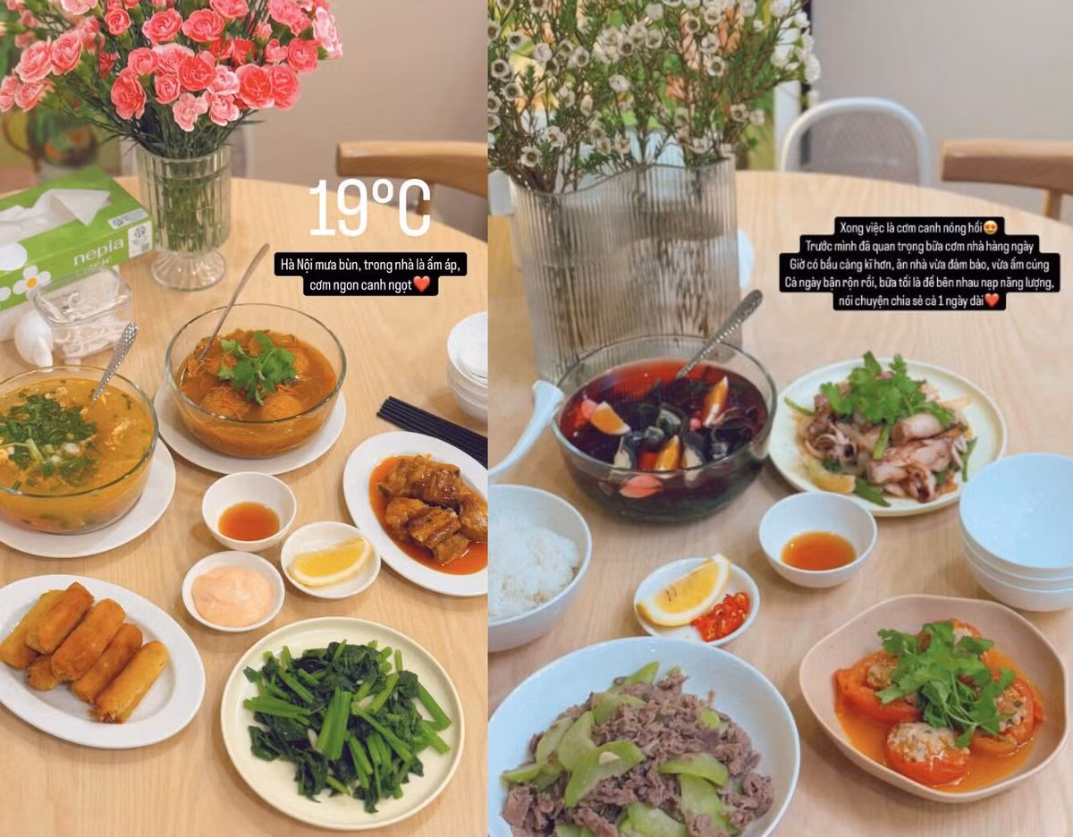 Thời gian qua, Mai Ngọc thường xuyên cập nhật hoạt động thường ngày. Đặc biệt, cô thường khoe những bữa ăn dinh dưỡng, đẹp mắt. Ảnh: FB Mai Ngọc