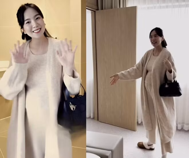 Mai Ngọc đã đặt phòng sinh rộng rãi, có 2 phòng gồm 2 nhà vệ sinh riêng, và giường ngủ cho người nhà ở lại. Ngoài ra, nữ MC cũng thuê thêm 1 điều dưỡng để chăm em bé 24/24. Ảnh: FB Mai Ngọc