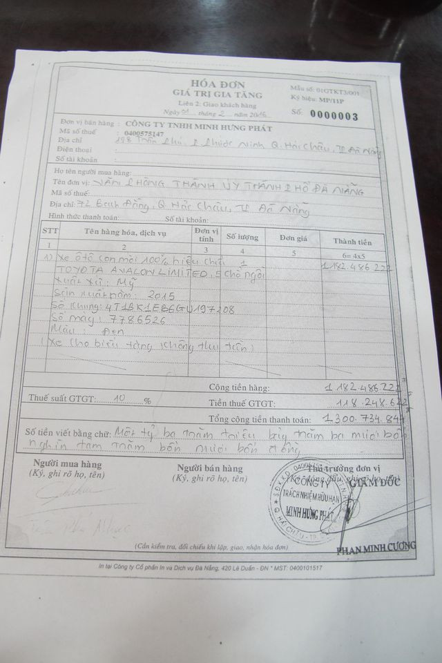 Giá trị chiếc xe theo công bố của Thành ủy Đà Nẵng là 1,3 tỷ đồng. Tuy nhiên theo tìm hiểu trên thị trường, chiếc xe có giá khoảng 2,5 tỷ đồng. 