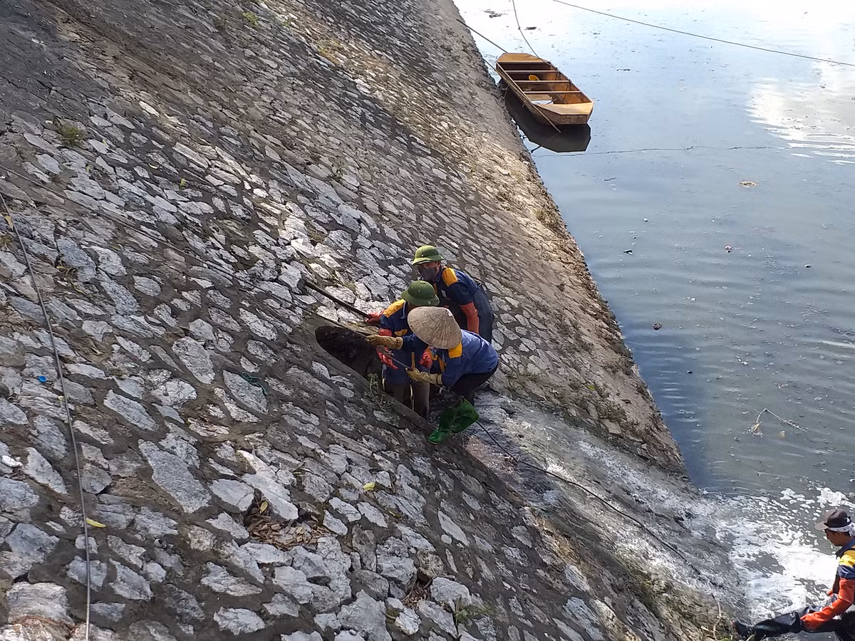 Cảnh tượng lao động dưới cái nắng gay gắt của những công nhân khiến nhiều người đổ ra xem và cảm phục những lao động mẫn cán này.