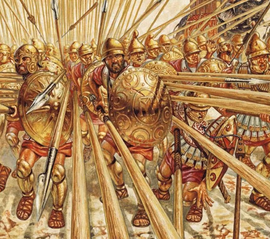Điểm yếu của đội hình Phalanx là nó quá chậm chạm khi di chuyển và khó xoay sở trên chiến trường. Ví dụ như trong trận Lechaeum, một lực lượng nhỏ quân Athens di chuyển liên tục với những mũi lao đã khiến đội hình Phalanx của Sparta hỗn loạn và phải bỏ chạy sau đó. Nguồn ảnh: Topwar.