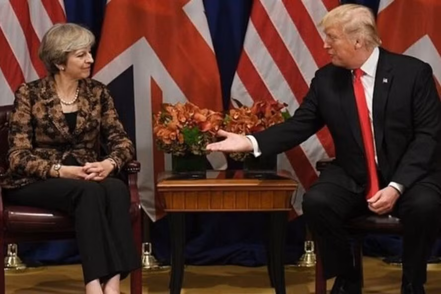Tổng thống Donald Trump và Thủ tướng Theresa May. Ảnh: PA