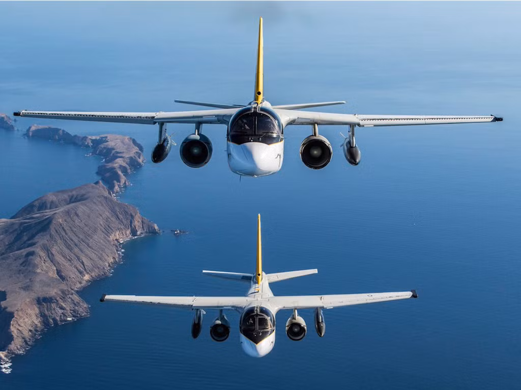 Máy bay chống ngầm S-3 Viking. Theo Business Insider, S-3 từng là máy bay tác chiến chống ngầm chủ lực của Hải quân Mỹ. Năm 2009, Hải quân Mỹ rút máy bay này khỏi dịch vụ khiến năng lực tác chiến chống ngầm của Mỹ giảm sút mạnh. Ảnh: Hải quân Mỹ.