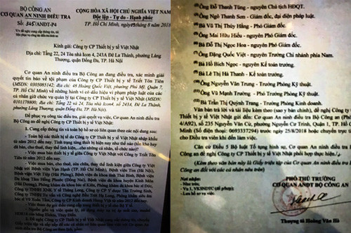 Vi sao 12 lanh dao Cong ty CP Thiet bi y te Viet Nhat bi trieu tap?