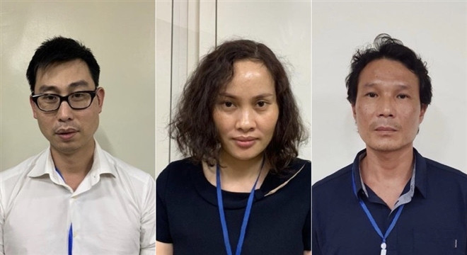 Liên quan đến vụ án ở BV Bạch Mai, C03 cũng ra quyết định khởi tố, bắt bị can đối với Phạm Đức Tuấn (Chủ tịch Hội đồng quản trị, Giám đốc Công ty BMS), Ngô Thị Thu Huyền (Phó Giám đốc Công ty BMS), Trần Lê Hoàng (Thẩm định viên Công ty VFS, Hoàng được áp dụng lệnh cấm đi khỏi nơi cư trú). Các bị can trên đều bị khởi tố về tội "Lừa đảo chiếm đoạt tài sản".