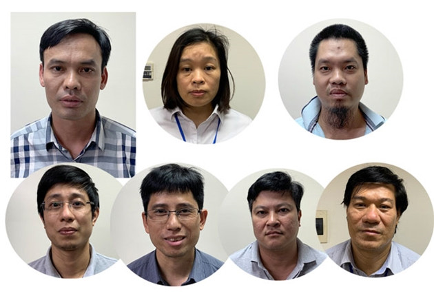 Ngoài chủ mưu Nguyễn Nhật Cảm, vụ án còn 9 bị cáo khác là: Nguyễn Vũ Hà Thanh; Nguyễn Thị Kim Dung; Nguyễn Ngọc Quỳnh; Hoàng Kim Thư; Lê Xuân Tuấn (đều là cán bộ CDC Hà Nội); Nguyễn Ngọc Nhất (Công ty Vitech); Đào Thế Vinh (Công ty MST); Nguyễn Trần Duy (Công ty Nhân Thành); Nguyễn Thanh Tuyền (Công ty Phương Đông). Các bị cáo cùng bị xử về tội "Vi phạm quy định về đấu thầu gây hậu quả nghiêm trọng".