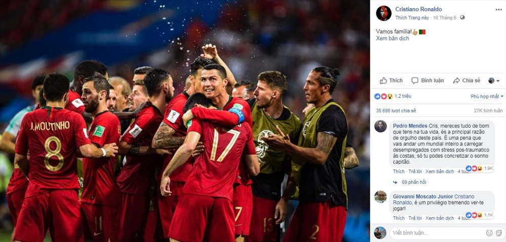 Ronaldo an ủi đồng đội cũng là khoảnh khắc ấn tượng nhất mùa World Cup.