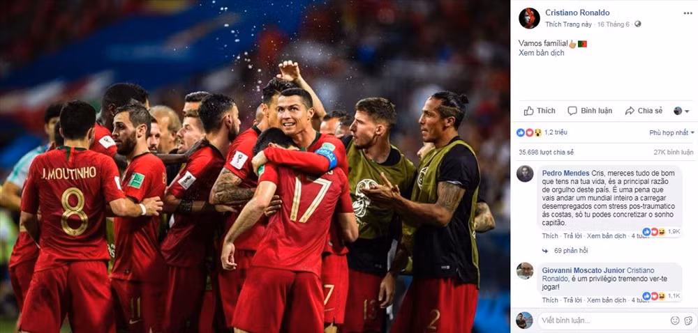 Ronaldo an ủi đồng đội cũng là khoảnh khắc ấn tượng nhất mùa World Cup.