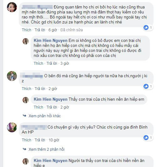 Kim Hiền cho biết người chị này đã nói xấu bé Sonic không phải là con của cô.