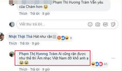Hương Tràm đáp trả khi bị anti-fan chê giọng hát.