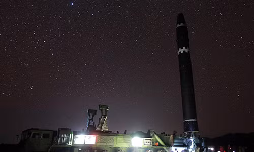 Tên lửa đạn đạo xuyên lục địa Hwasong-15 của Triều Tiên.