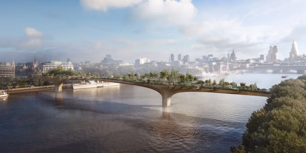 Được biết, chính quyền London (Anh) từng muốn xây dựng một công viên tương tự mang tên Garden Bridge nằm trên sông Thames. Tuy nhiên, Thị trưởng Sadiq Khan đã hủy bỏ dự án này vào tháng 8/2017. Ảnh: BI.