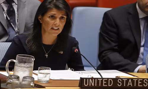 Đại sứ Mỹ tại Liên Hợp Quốc Nikki Haley. Ảnh: Getty.