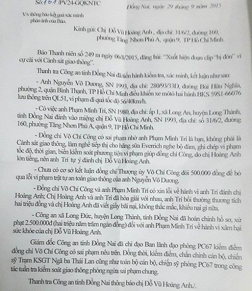 Thieu nu bi danh dap moi phan ung ket luan CA Dong Nai-Hinh-2