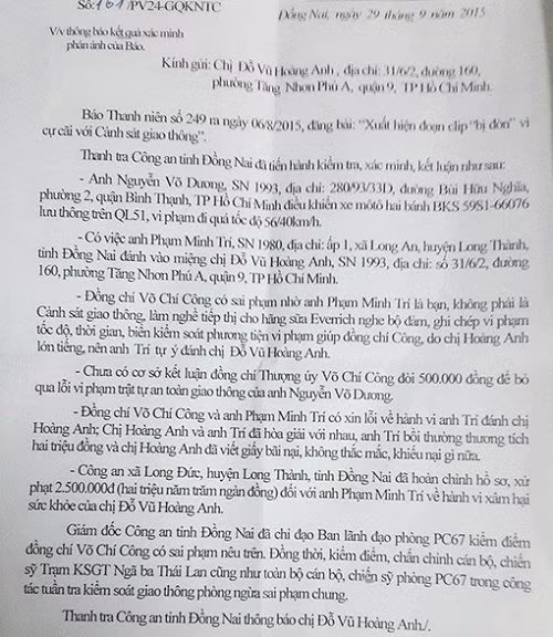 Thieu nu bi danh dap moi phan ung ket luan CA Dong Nai-Hinh-2