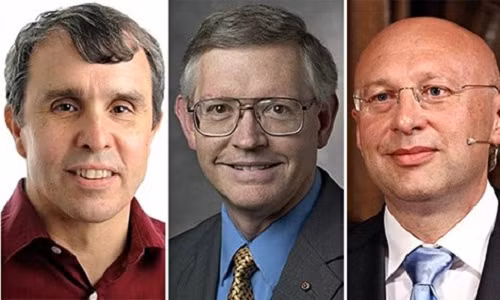 Chân dung ba chủ nhân Giải Nobel Hóa học năm 2015 (Ảnh: AP)