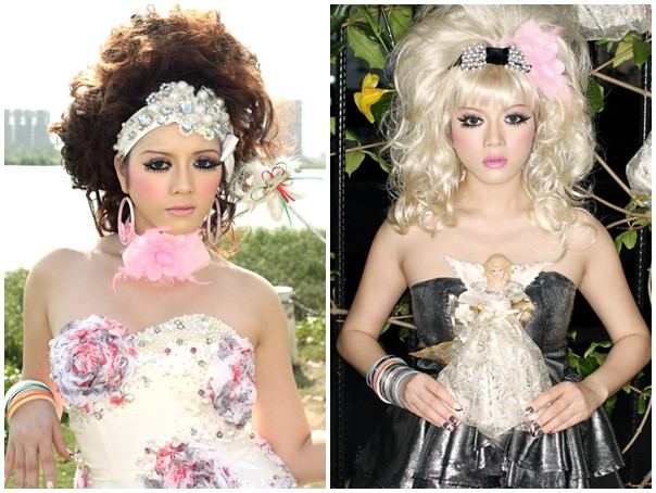 Hình ảnh "làm lố", sến sẩm của người đẹp họ Lý khi xuất hiện trước công chúng.