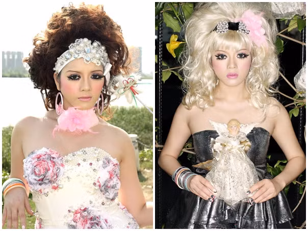 Hình ảnh "làm lố", sến sẩm của người đẹp họ Lý khi xuất hiện trước công chúng.