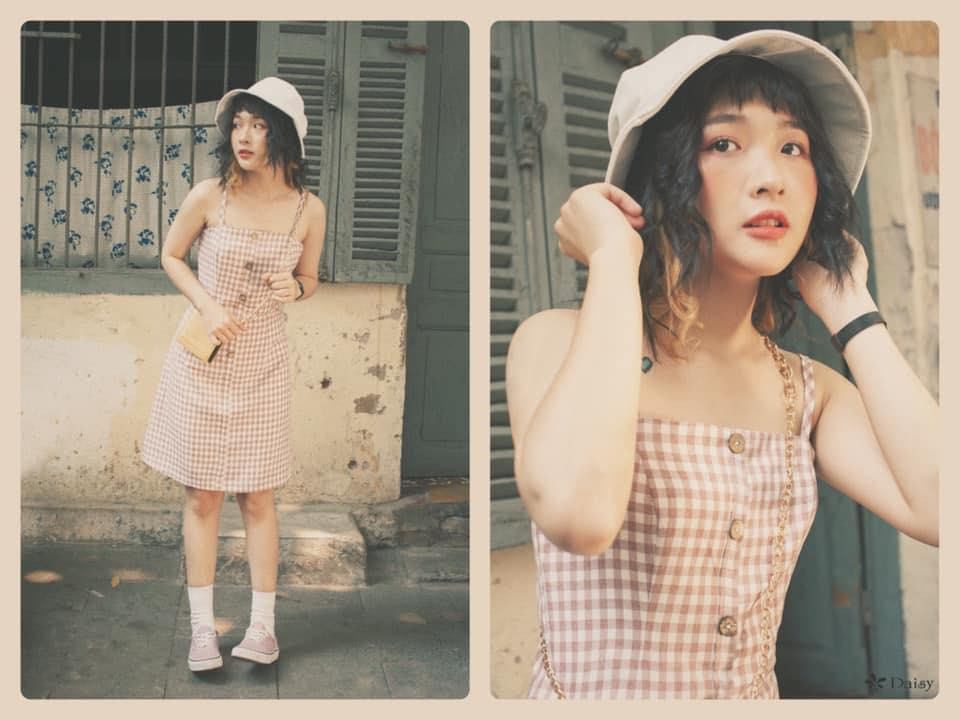 Nàng hot girl khá yêu thích những kiểu váy phong cách vintage.