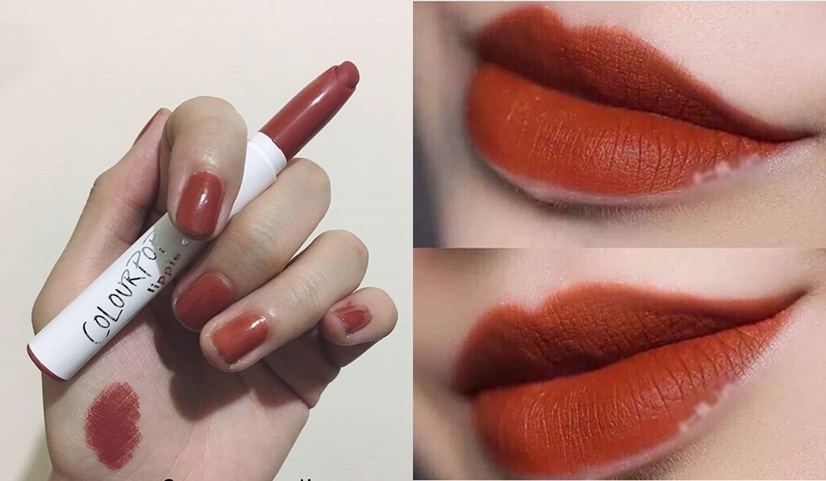 Màu cam cháy là sự trộn lẫn giữa màu cam và nâu pha thêm chút đỏ tạo ra một tone màu son trầm ấm rất dễ sử dụng.