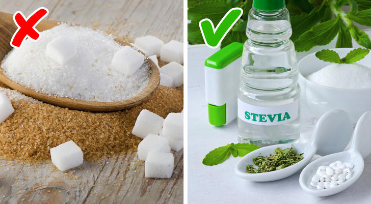 Ngừng thêm đường vào cà phê: Uống cà phê lành mạnh là chọn tách cà phê không đường, hoặc không thêm bất cứ chất ngọt nào khác bởi dùng đường trắng không tốt cho sức khỏe. Song, ly cà phê đó lại quá đắng khiến nhiều người không thể uống được. Hãy thay thế đường bằng những chất lành mạnh hơn như vani hoặc stevia trong tách cà phê.