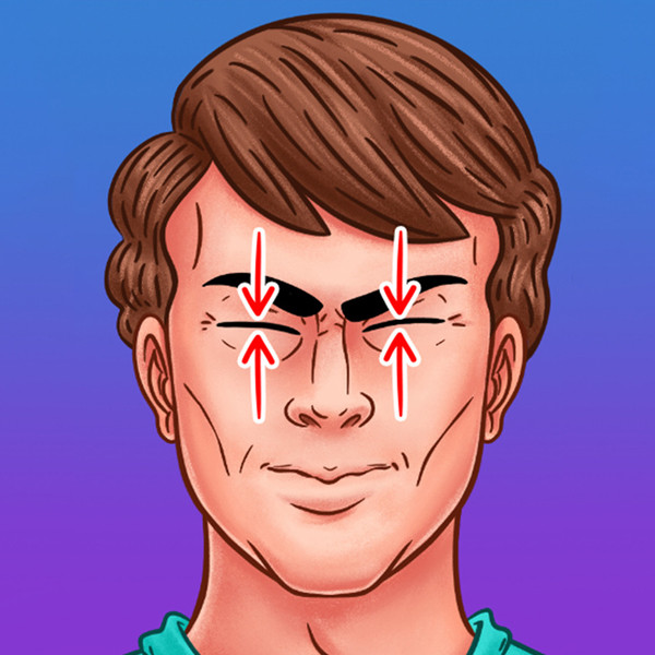 Nhắm chặt mắt trong 5 giây rồi thả lỏng. Lặp lại 10 lần.