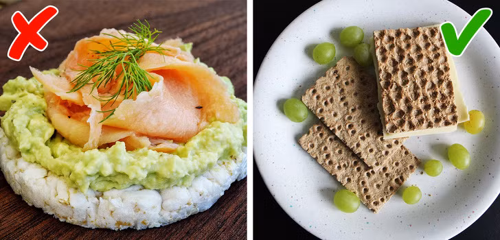 Bánh gạo thường được thêm vào nhiều chế độ ăn kiêng vì chúng hầu như không chứa chất béo. Tuy nhiên, bánh gạo lại có chỉ số đường huyết cao khiến bạn cảm thấy đói nhanh hơn sau khi ăn. Ảnh: Pixabay.