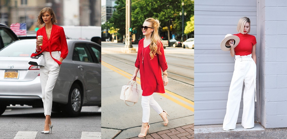 Không nhất thiết phải diện cả một cây màu đỏ, chỉ cần một vài item với sắc đỏ là đã đủ để nhấn nhá cho cả một bộ trang phục. Bạn nên nhớ rằng, một set đồ đỏ chỉ nên kết hợp từ 2- 3 màu trung tính khác như trắng ,đen hay xám.