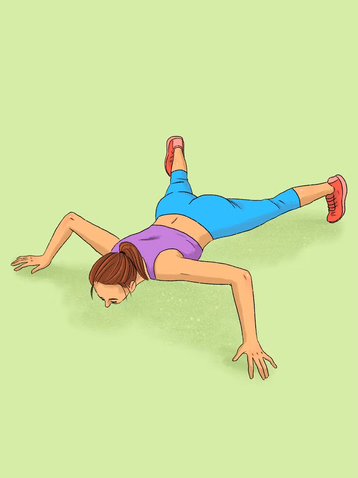 Plank kiểu Tome Cruise: Động tác này đòi hỏi cơ bắp toàn thân vận động, rất tốt cho bắp tay, vai, hông, cơ bụng và cơ lưng. Chuẩn bị ở tư thế hai tay mở rộng, hạ thấp khuỷu tay tạo góc vuông, hai chân rộng bằng hai vai. Giữ tư thế trong 20 - 30 giây. Lặp lại động tác 3 lượt.