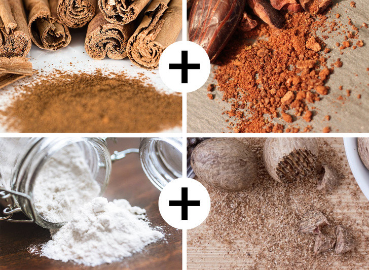 Bạn có thể tự chế phấn đánh khối từ những sản phẩm thiên nhiên. Ví dụ, hãy lấy 1 thìa bột quế trộn đều với 1 thìa bột ca cao, bột nhục đậu khấu và bột mì. Với công thức này, bạn có thể điều chỉnh tỷ lệ các loại bột để tạo ra tông màu mong muốn.