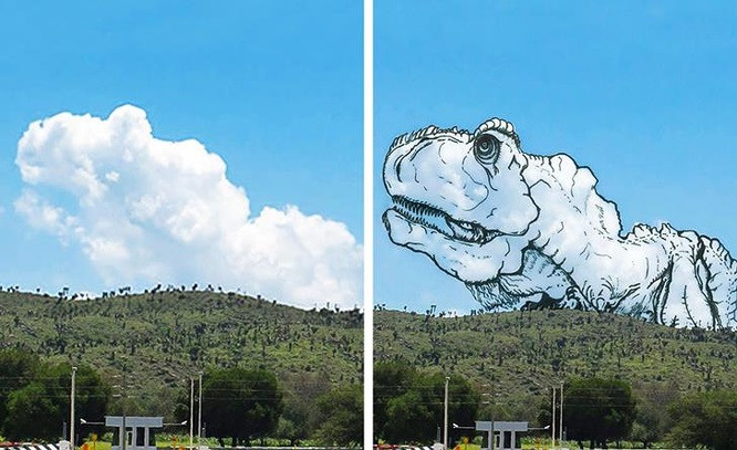 7. Hình một con khủng long "đáng sợ".