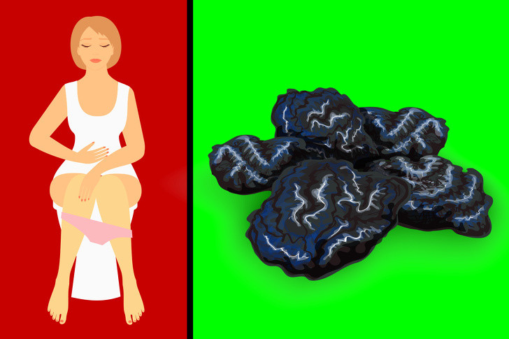 Ăn mận khô: Không chỉ giàu chất xơ quả mận còn chứa sorbitol, một loại đường làm lỏng phân làm giảm táo bón một cách tự nhiên. 100 gram mận có 14,7 gram sorbitol. Tuy nhiên, giống như nhiều người, nếu bạn có thể không thích hương vị của mận khô, bạn có thể nước ép mận tươi.