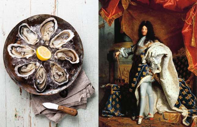 Louis XIV của Pháp sống một cuộc sống xa hoa và khá phàm ăn. Món ăn ưa thích nhất của ông là một phần của hàu và trái cây có múi như cam quýt.