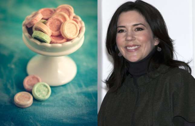 Vợ thái tử Mary của Đan Mạch rất yêu thích Fruit Tingles, một loại kẹo có nhiều hương vị trái cây từ quê nhà. Chế độ ăn uống hàng ngày của bà rất lành mạnh và đồ ăn nhẹ yêu thích là hạnh nhân, trái cây và socola đen.