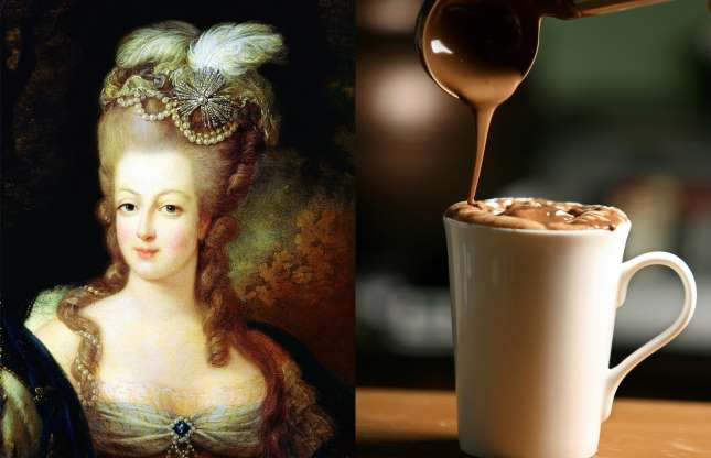 Nữ hoàng Pháp Marie Antoinette lại có sở thích ẩm thực đơn giản, bà rất thích socola nóng. Ở nhà bà thường chọn loại bánh mì đơn giản của Áo, nước dùng, thịt gia cầm luộc, nước tinh khiết và nước chanh.