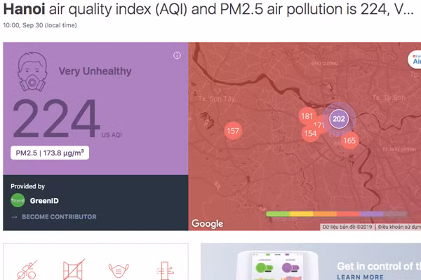 Ha Noi o nhiem khong khi: Tuoi tho co giam?